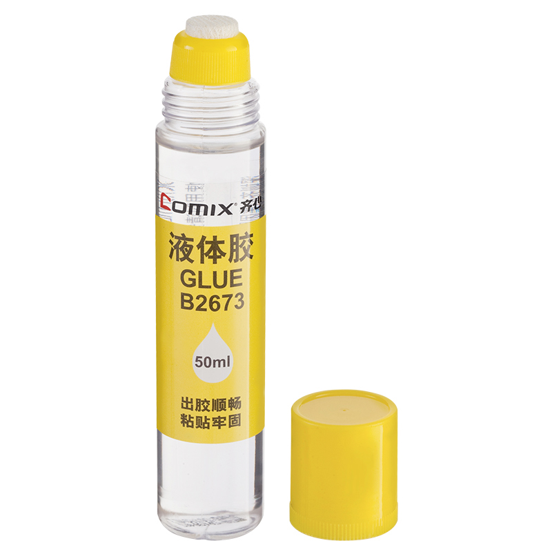 齐心 B2673 健康胶水 50ML 海绵头 透明