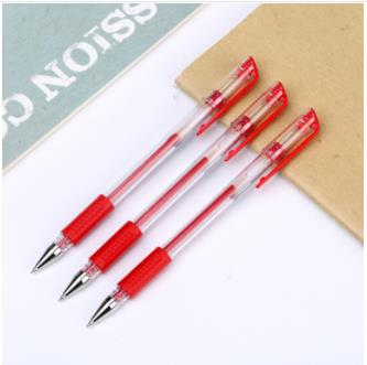 得力6600中性笔0.5mm子弹头(红)(支)
